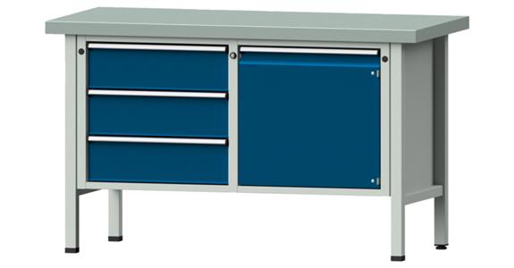 Kastenwerkbank Modell 106 V Universal-Platte Höhe 900 mm RAL 7035/5010