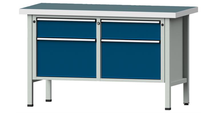 Kastenwerkbank 205 V Universal-Platte Höhe 900 mm Breite 1500 mm RAL 7035/5010