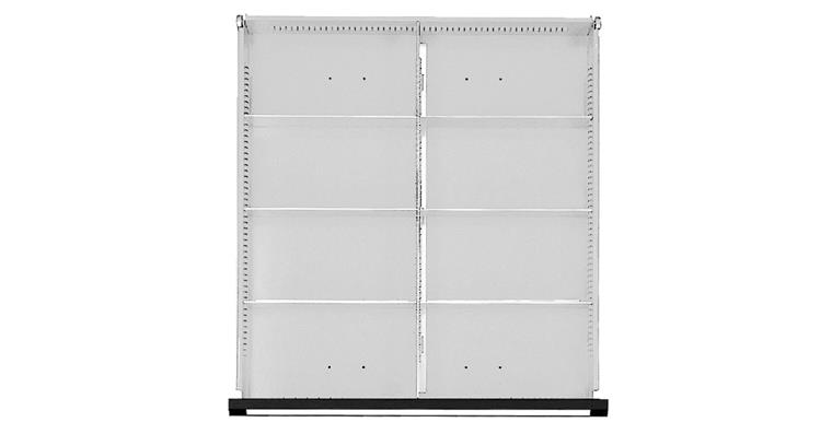 Drawer partition set 1/2 split 500-540 mm for front height 180-360 mm