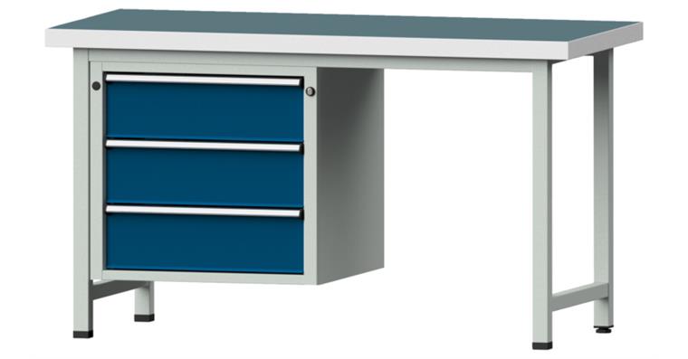1082078451 Combination workbench 1500x700x850mm model 706V universal plate RAL7035/5010
