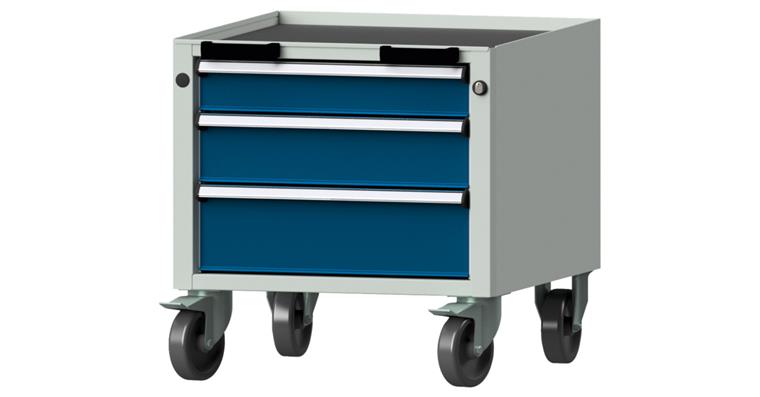 Rolling container model 18 V WxDxH 570x615x575 mm RAL 7035/5010