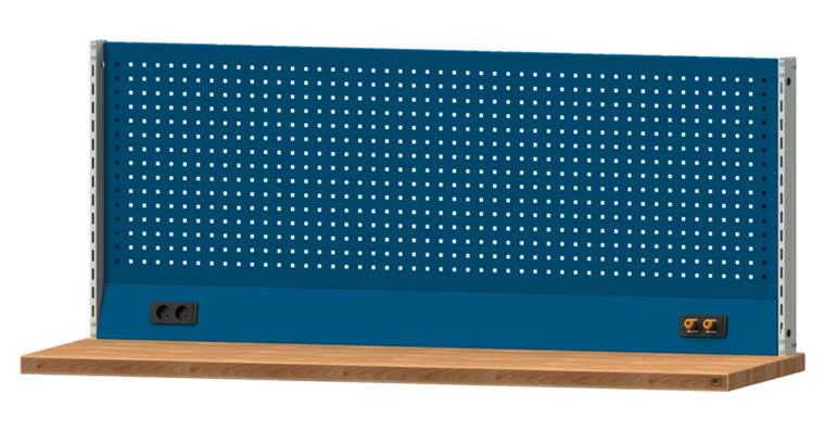 1082254204 Workbench supers. WxH 2000x800 mm 1x perf. met. plate 1x cab. duct RAL 7035/5010