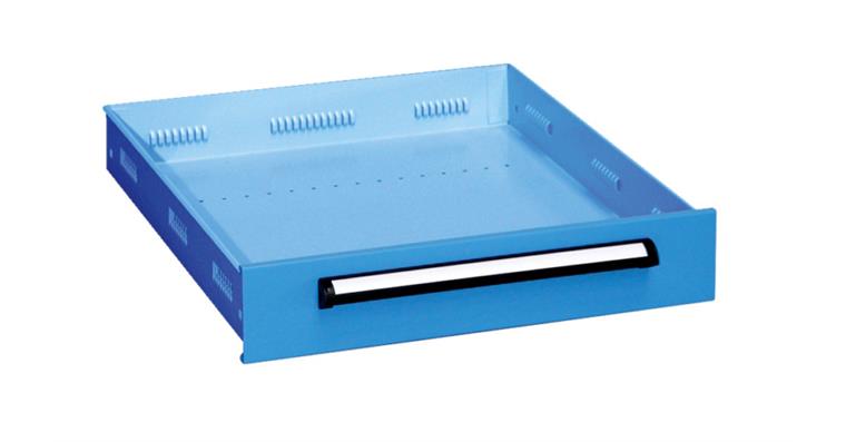 Drawer f. empty housing (cat. no. 82335) front height 150 mm RAL 5012 light blue