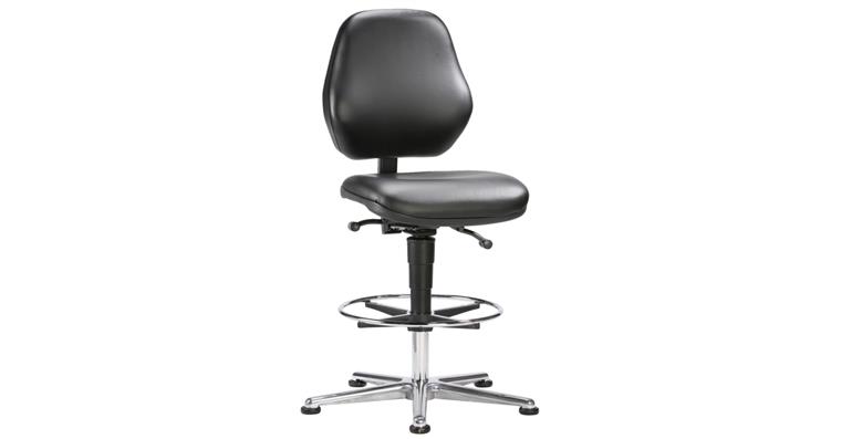 1082455104 Arbeits-Drehstuhl ESD-Basic Bodengleiter Sitzhöhe 620-870 mm Lederpolster