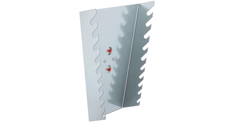 Box-end wrench holder vertical f. perf. plates w/ hole 10x10 mm f. 10 wrenches