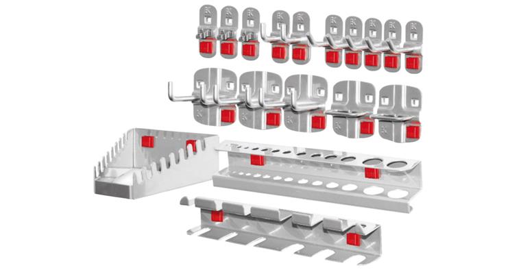 Werkzeughalter-Sortiment ABAX® 18-teilig alufarben