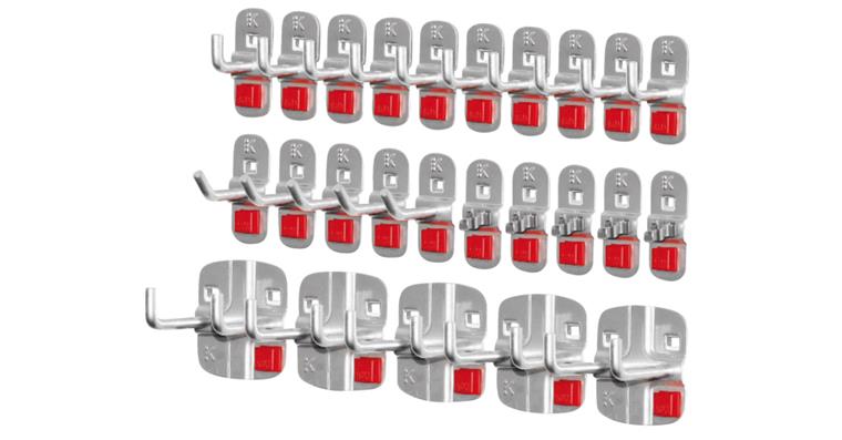 Werkzeughalter-Sortiment ABAX® 25-teilig alufarben