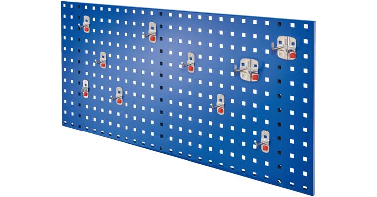 1082484303 Einsteiger-Set 1 1xLochplatte enzianblau 450x1000 mm 10xWerkzeughalter alufarben