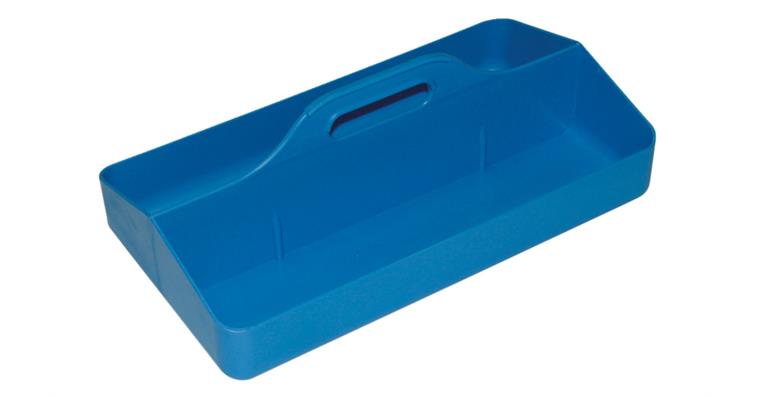 Tool box 420x250 mm plastic blue, can be equipped with cat. no. 83300 102-104