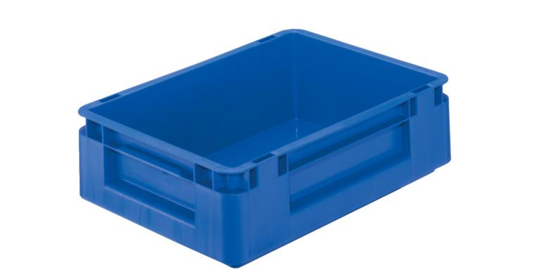 Euro transport container polypropylene stackable stable 600x400x120 mm blue