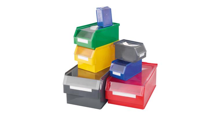 Easy-view storage bin polyethylene slot. susp. size 2 yellow LxWxH 500x300x200mm
