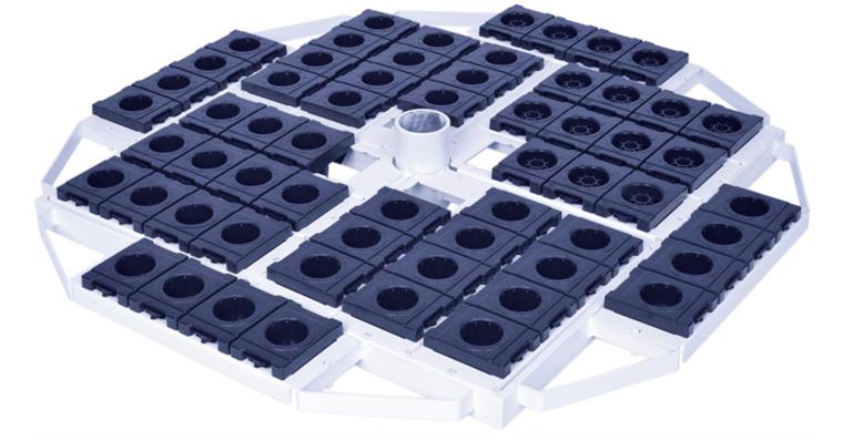 CNC rotating frame, size 1, cyl. /VDI 25, for 80 tools