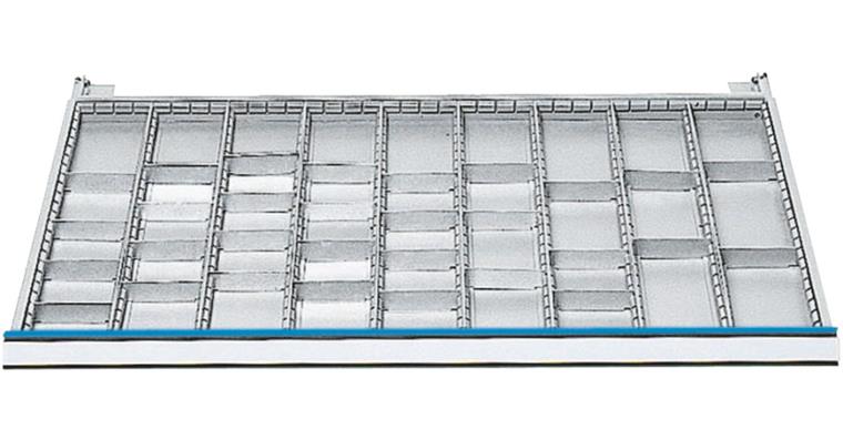 Schubladeneinrichtung Mittelschienen+Trennwände Se. 100/1005 Mo. 1005 H 50 mm