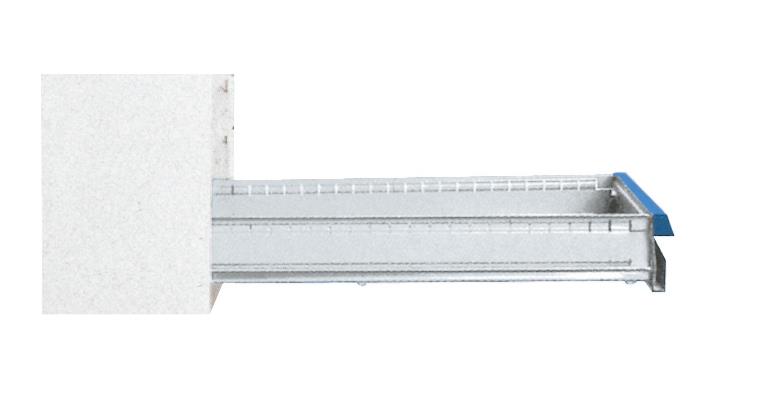 Drawer WxD 450x600mm full-exten. sl. 100 % 180kg front height 150mm RAL7035/5012