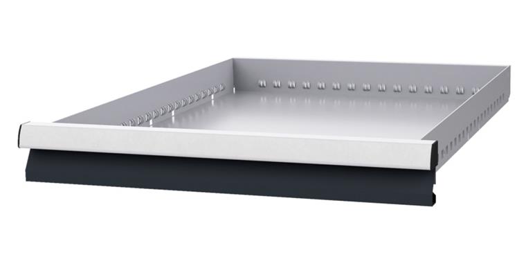 Schublade BxT 450x600mm Vollauszug 100% 100kg Fronthöhe 75mm RAL7035/7016