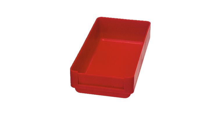 Small parts boxes 150x75 mm red impact-resistant polysty. box ht. 28 pack=8 pcs