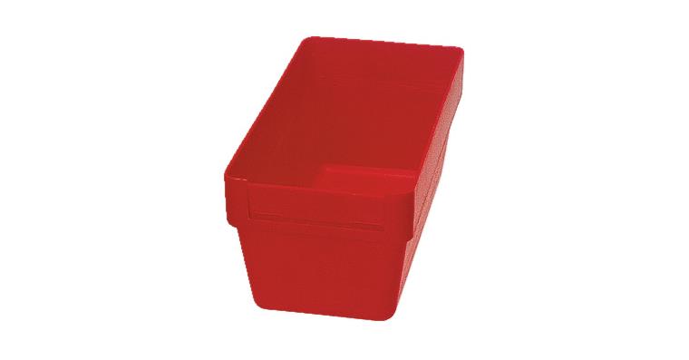 Small parts boxes 150x75 mm red impact-resistant polysty. box ht. 50 pack=8 pcs