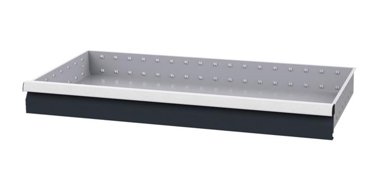 Drawer WxD 900x400mm full-ext. sl. 100 % 50kg front height 100mm RAL7035/7016