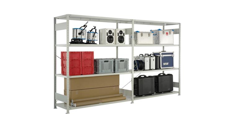 Boltless rack basic bay CLIP 200 kg w/ 5 shelves, zinc-plated, 2500x1700x500 mm