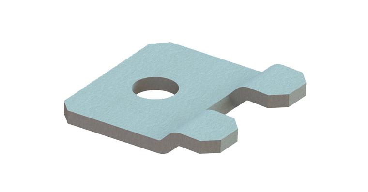 Foot clamp and concrete screw anchor, completely zinc plated