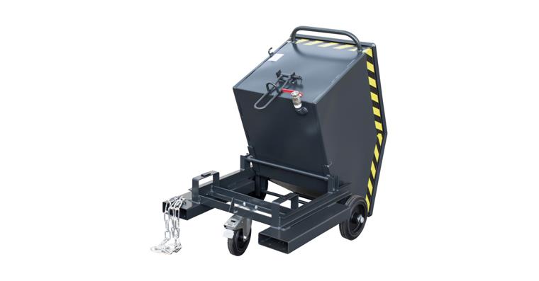 Chip container capacity 400 litres LxWxH 1320x900x1090 mm RAL 7021