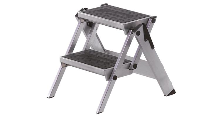 Aluminium safety steps 2-step stand height 0.46 m