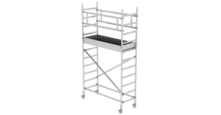 1085877101 Aluminium-Rollgerüst Gerüstgröße 1,80x0,75m Plattformhöhe 2,20m Gerüsthöhe 3,20m