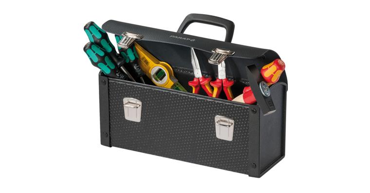 1086361101 Werkzeugtasche Rindsleder schwarz 360x110x170 mm leer