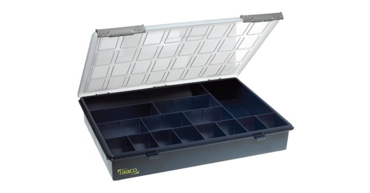 Assortment box Assorter 4-15 338x57x260 mm, 15 compartments in 5 sizes