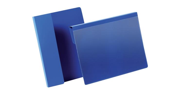1087055101 Identification pocket with fold 50 pieces A5 landscape 210x148 mm blue