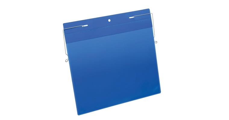 Wire-frame pocket 50 pieces A4 landscape 297x210 mm blue