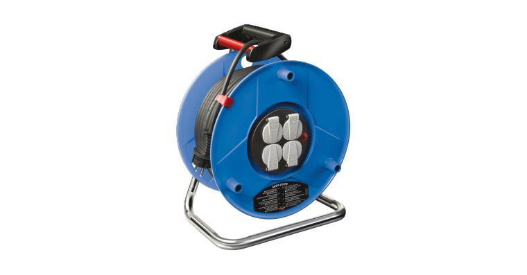 1088100101 Kunststoff-Kabeltrommel 50 m 4 Steckdosen Kabel H05VV-F3G1,5 Trommel-Ø 290 mm