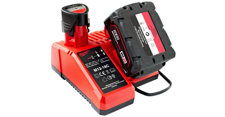 Li-ion M 12-18 C cordless quick charger charging time approx. 60 min.