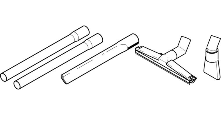 Tradesperson's set 5 pieces for wet/dry vacuum cat. no. 92224 101-103