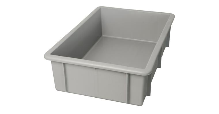 Media storage container grey 17 litres