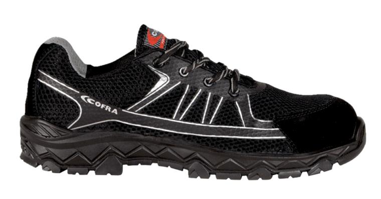 Low-cut safety shoe Trapezius Black S1P size 45