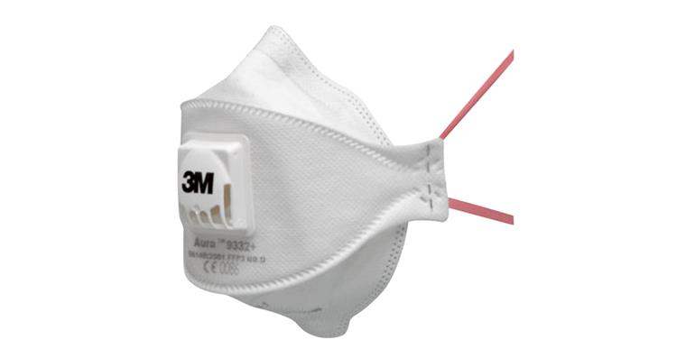 Atemschutzmaske Serie 3M™ Aura™ 9300+ Produkttyp 9332+ FFP3 NR D VE=10 Stück