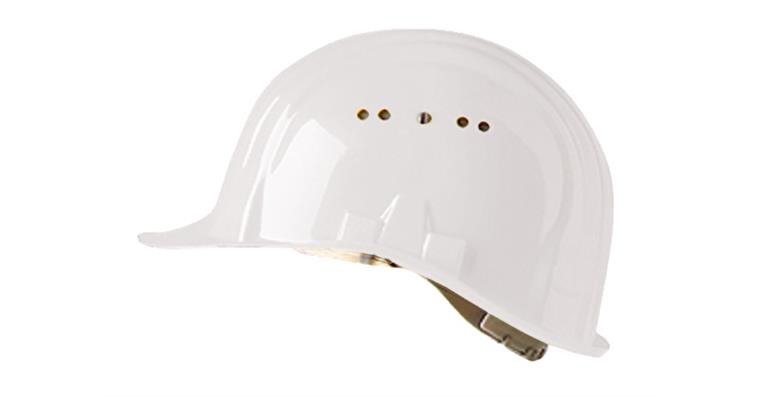 Construction hard hat Baumeister 80 with 2x16 mm mount size 53-61 cm white