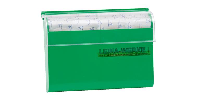1093009735 Plaster dispenser plastic green including 70 plaster strips EL