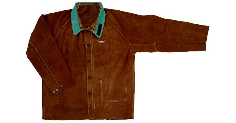 Welder's leather jacket EN ISO 1611:2007 class 2/A1 brown size 3XL