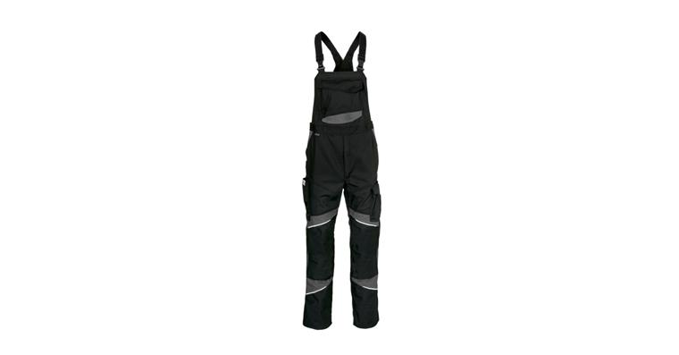 cotton+ - Latzhose ACTIVIQ schwarz/anthrazit KUEBLER