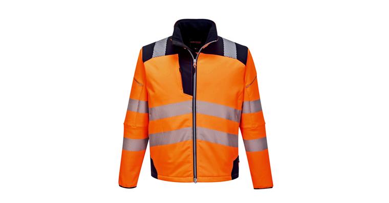 Hi-vis softshell jacket PW3 orange/black class 3 size 3XL