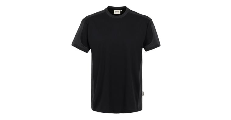 T-shirt Contrast Mikralinar® black/anthracite size XL