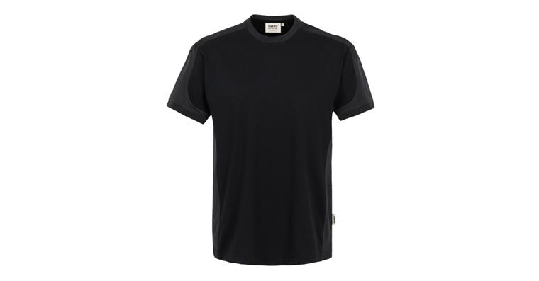 T-Shirt Contrast Mikralinar® schwarz/anthrazit Gr.XS