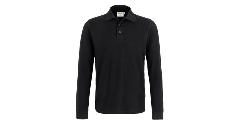 Longsleeve-Poloshirt Classic schwarz Gr.M