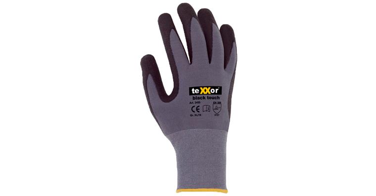 Nylon-Strickhandschuh Black Touch® Pack = 12 Paar Gr.6