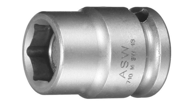 Hex impact screwdriver bit DIN 3121 G10 710 M 3/8 inch with magnet AF 19 x 34