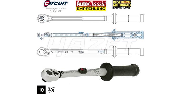 HAZET Drehmomentschlüssel 20- 120 Nm mit Umschaltknarre 3/8'