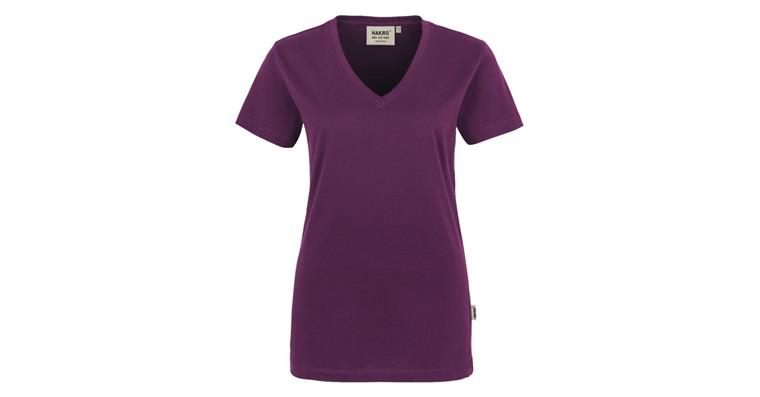 Ladies' V-shirt Classic aubergine XL