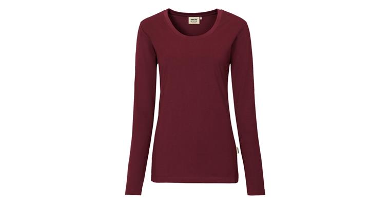 Damen-Longsleeve Mikralinar weinrot Gr.XXL